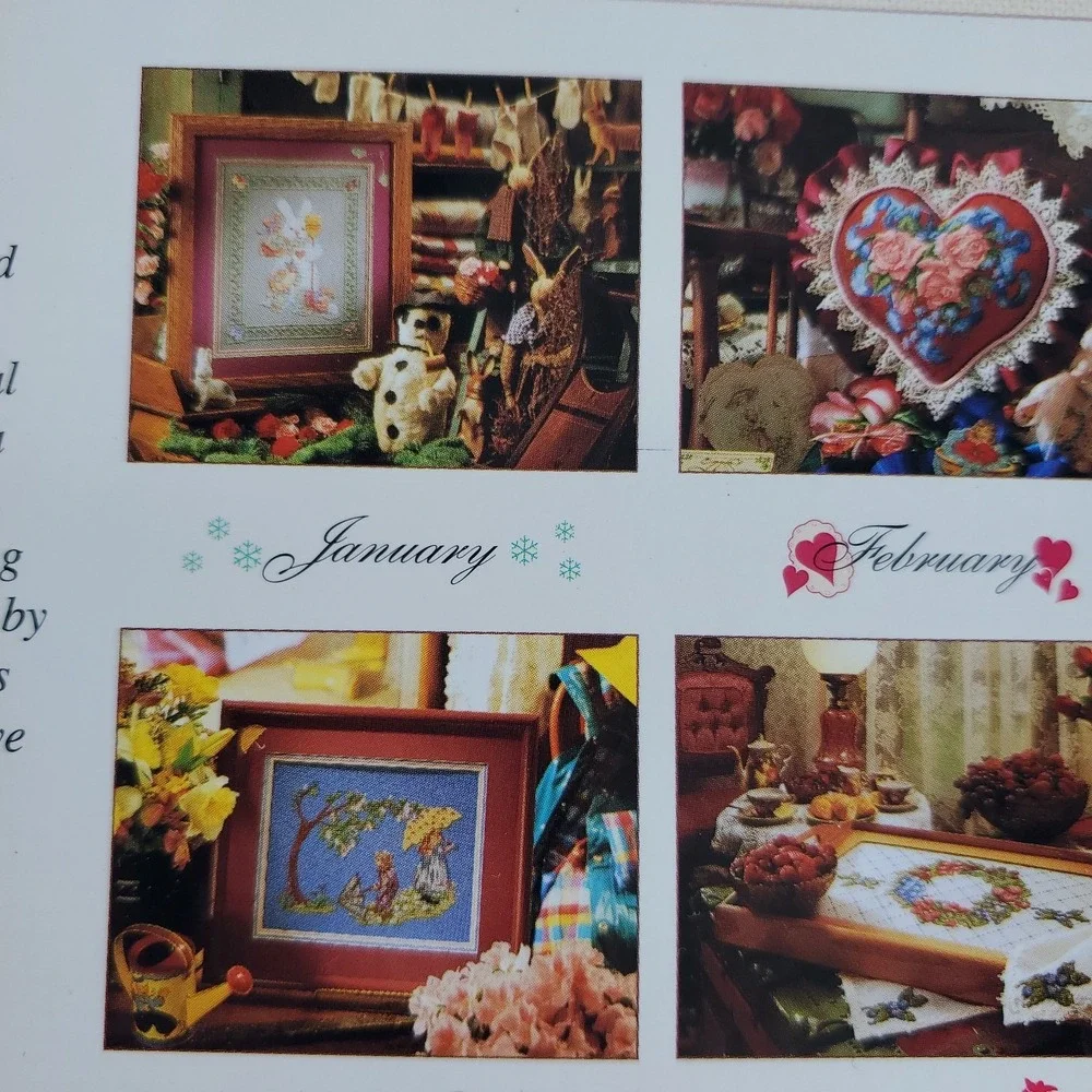 Vanessa Aunt Collection Vintage Calendar 1989 wtih Patterns misc lot of 4